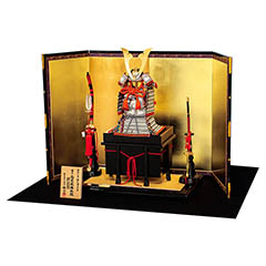 五月人形: 雄山作 三分の一 本仕立白糸褄取之鎧 鎧飾り