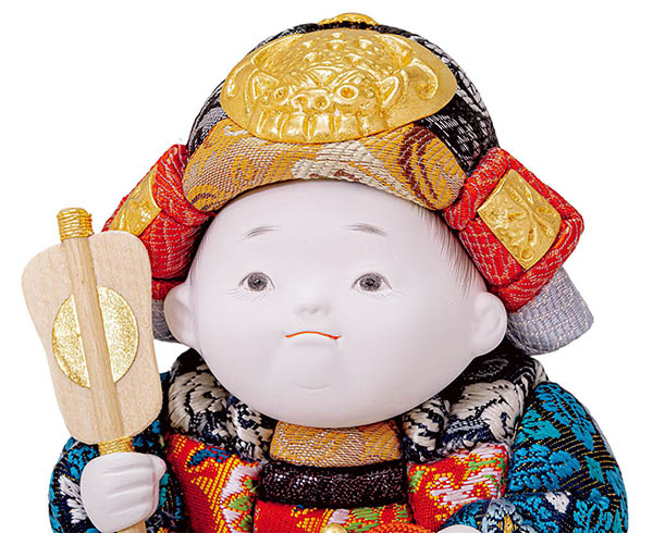 平安豊久　 五月人形　石川佳正作 ういじん大将 LED照明付き 木目込み 子供大将飾り　詳細画像