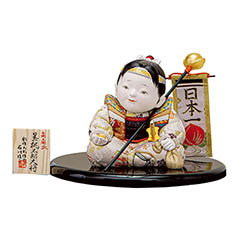 五月人形: 石川佳正作 日本一桃太郎大将 木目込み飾り 子供大将
