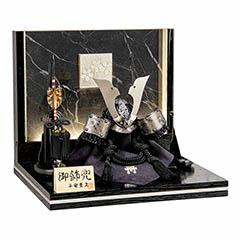 五月人形: 平安豊久作 太利 LED照明付き衝立屏風 兜飾り