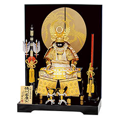 五月人形: 平安豊久作 黄金徳川 鎧飾り