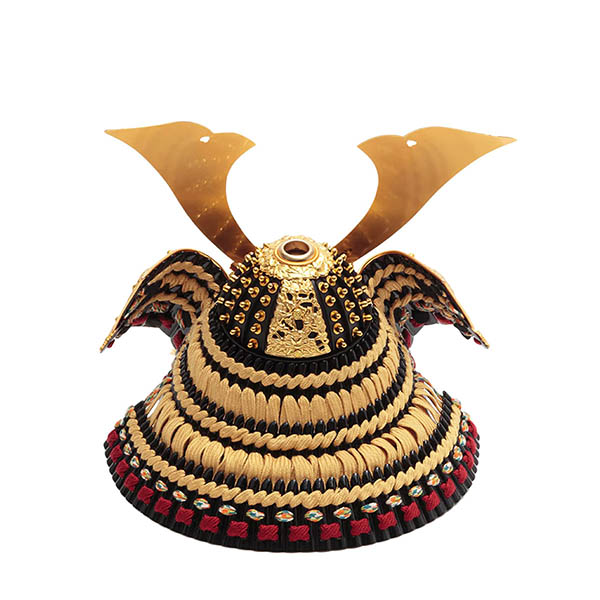 久月　 五月人形　久月 兜 収納飾り 正絹 緋縅 光琳梅二曲屏風 収納箱　詳細画像