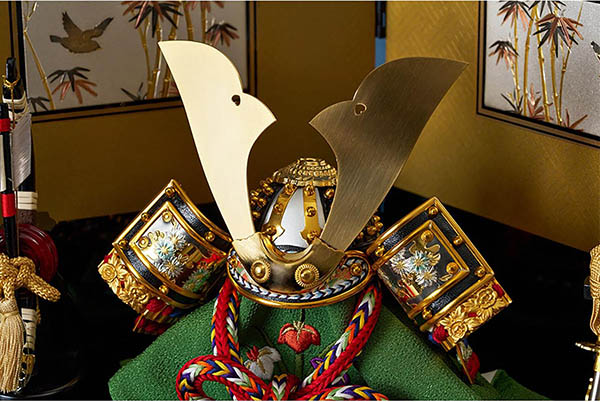 久月　 五月人形　上原玉鳳作 収納飾り 正絹 色々縅 久月監製　詳細画像