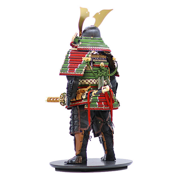 五月人形 久月 中村宗光作 英傑 立ち姿 鎧飾り 正絹 萌黄沢瀉縅 久月監製 詳細画像 久月 五月人形 中村宗光作 英傑 立ち姿 鎧飾り 正絹 萌黄沢瀉縅 久月監製 詳細画像