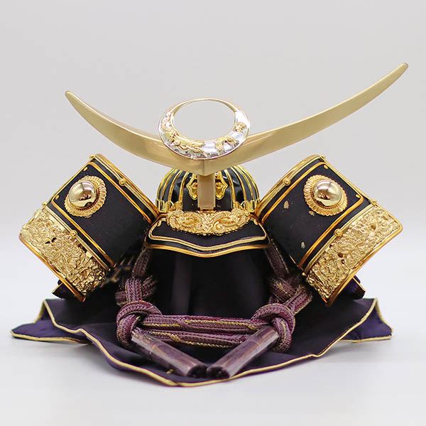 久月　 五月人形　久月 天空 兜 収納飾り 紫翠 虎二曲屏風 櫃型収納箱　詳細画像