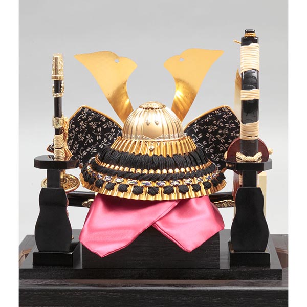 久月　 五月人形　久月 兜 彫金龍 アクリルケース 取付ケース入り　詳細画像