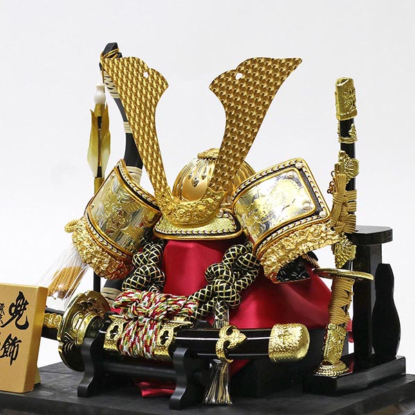 久月　 五月人形　久月 兜 彫金龍 アクリルケース 取付ケース入り　詳細画像