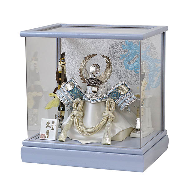 久月　 五月人形　久月 徳川家康公 兜 アクリルケース 取付ケース入り　詳細画像