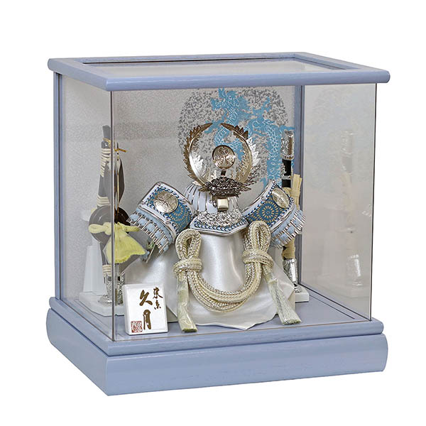 久月　 五月人形　久月 徳川家康公 兜 アクリルケース 取付ケース入り　詳細画像