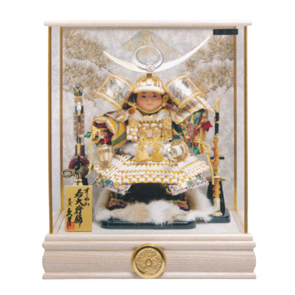 久月 若大将飾り ガラスケース 取付ケース入り 【D-104】