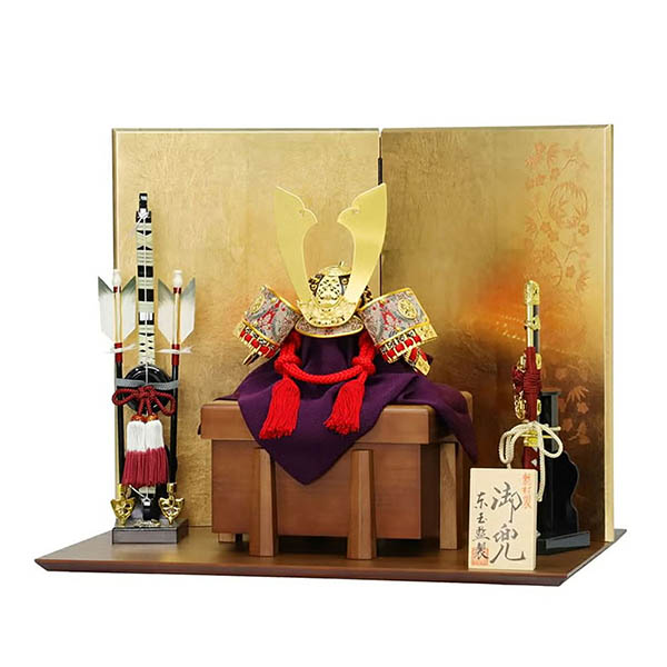 東玉　 五月人形　龍村裂 陽 よう 兜 平飾り　詳細画像