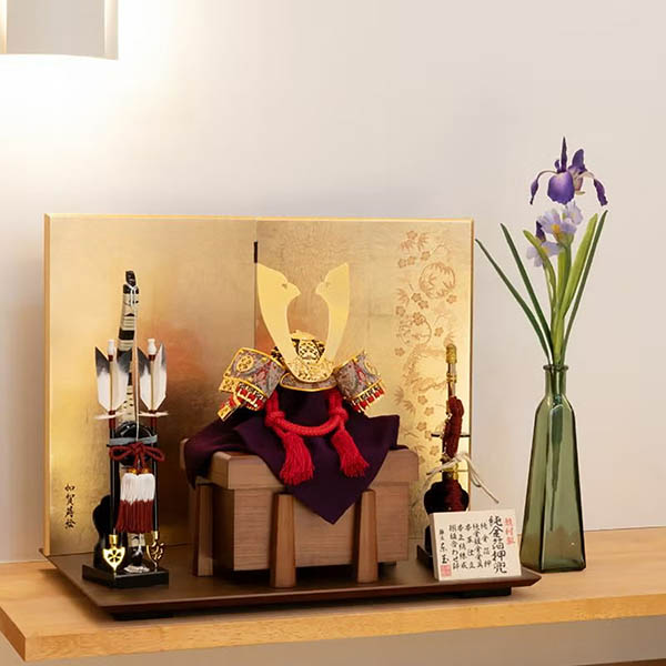 東玉　 五月人形　龍村裂 陽 よう 兜 平飾り　詳細画像