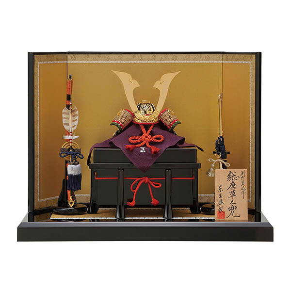 別所実正 新総唐草 金屏風飾り 兜 平飾り