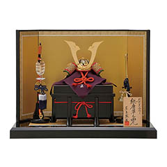 五月人形: 別所実正 新総唐草 金屏風飾り 兜 平飾り