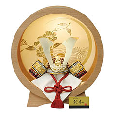 五月人形: 彩宴 雅極 がきょく 円形 丸形 LED付き飾り台 兜飾り