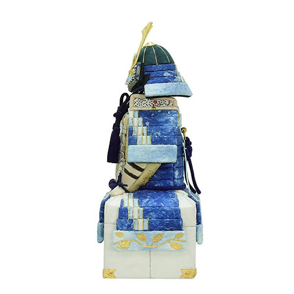 東玉　 五月人形　「風」 藍風 あいふう 草木染め 木目込み 鎧飾り 　詳細画像