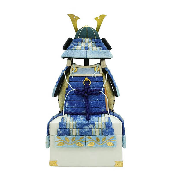 東玉　 五月人形　「風」 藍風 あいふう 草木染め 木目込み 鎧飾り 　詳細画像