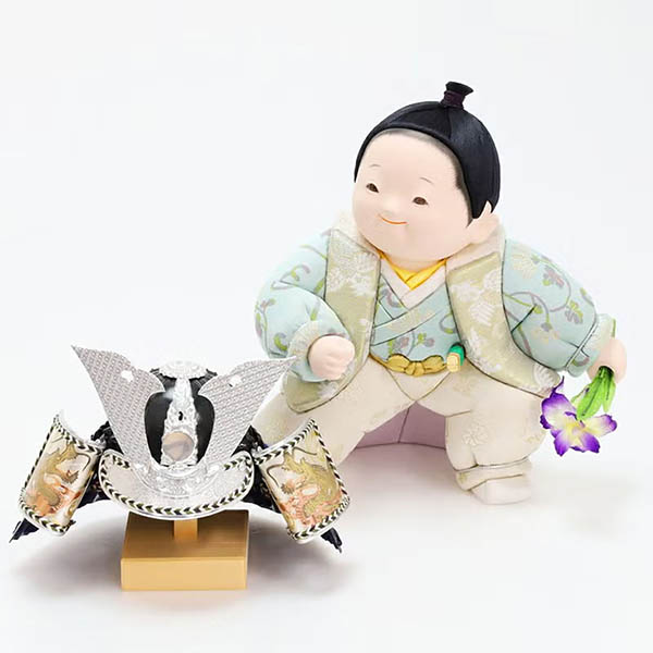 五月人形 東玉 端午木目込人形 皐月童 碧 あお 木目込み 子供大将飾り 詳細画像 東玉 五月人形 端午木目込人形 皐月童 碧 あお 木目込み 子供大将飾り 詳細画像