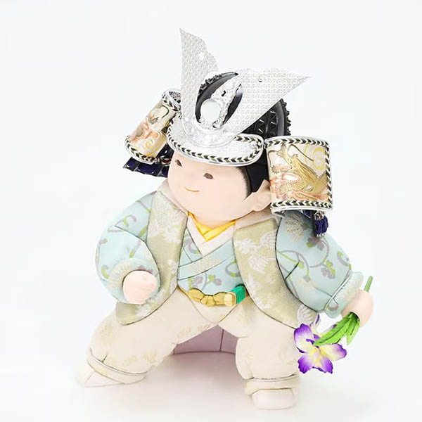 五月人形 東玉 端午木目込人形 皐月童 碧 あお 木目込み 子供大将飾り 詳細画像 東玉 五月人形 端午木目込人形 皐月童 碧 あお 木目込み 子供大将飾り 詳細画像