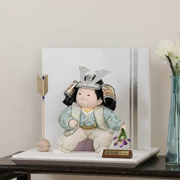 五月人形 東玉 端午木目込人形 皐月童 碧 あお 木目込み 子供大将飾り 詳細画像 東玉 五月人形 端午木目込人形 皐月童 碧 あお 木目込み 子供大将飾り 詳細画像