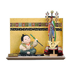 五月人形: 端午木目込人形 皐月童 凜 りん 木目込み 子供大将飾り