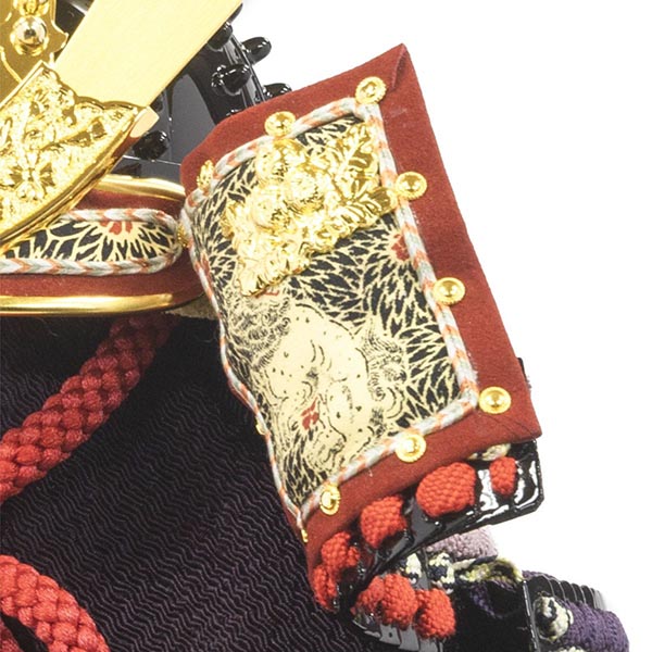 五月人形 吉徳 加藤鞆美作 正絹紫裾濃縅 和紙小札 兜飾り 詳細画像 吉徳 五月人形 加藤鞆美作 正絹紫裾濃縅 和紙小札 兜飾り 詳細画像