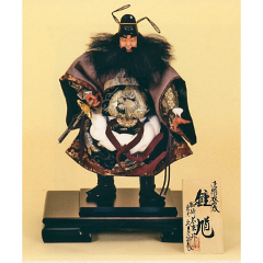 五月人形: 松崎太玄作 正絹四寸鍾馗 久月監製
