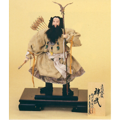五月人形: 松崎太玄作 正絹四寸神武 久月監製
