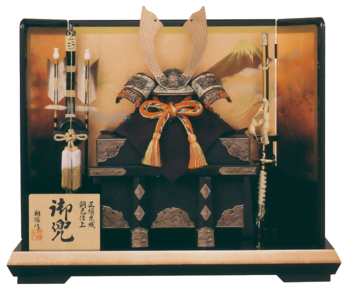 兜10号平飾り 銅色小札