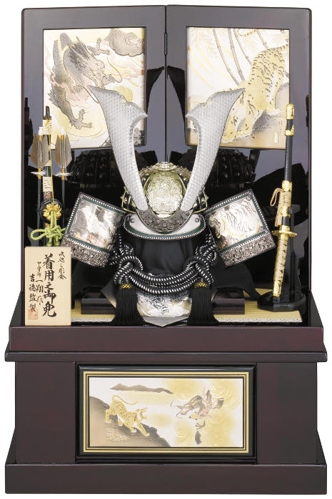 着用兜25号収納飾り一翔作燻し銀彫金造り