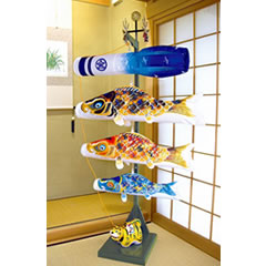 こいのぼり: 京錦家紋入り