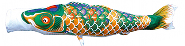 京錦　単品鯉のぼり 緑鯉