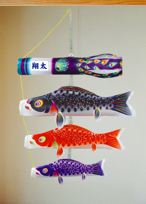 星歌友禅 室内用 つるし飾り 0.8ｍ【名入代込】