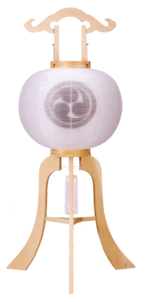 木製柾絹二重無地（木製・電気コード式）【家紋代込】