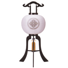 黒樹絹二重無地（木製・電気コード式）【家紋代込】