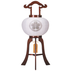 ワイン塗10号絹二重無地(木製・電気コード式)【家紋代込】