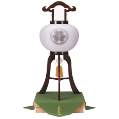 銘木桜10号絹二重無地桐箱入（木製・電気コード式）【家紋代込】