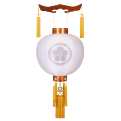 御殿丸萩の香絹二重無地風鎮付（木製・電池式）【家紋代込】