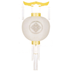 御殿丸菊之香13号絹二重無地(木製・電池式)【家紋代込】