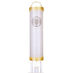 住吉木製桐柾絹二重無地（木製・電気コード式）【家紋代込】