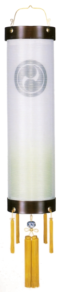 銘木住吉桜桜絹二重(木製・電気コード式)【家紋代込】