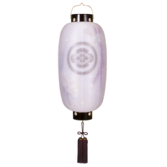 門提灯長絹二重(木製・電気コード式)【家紋代込】