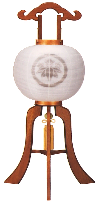 雅木目絹二重無地(木製・電気コード式)【家紋代込】