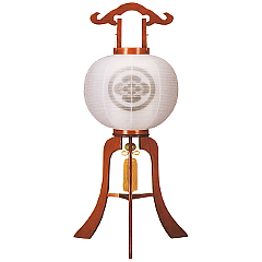 萩の香絹二重無地（木製・電気コード式）【家紋代込】