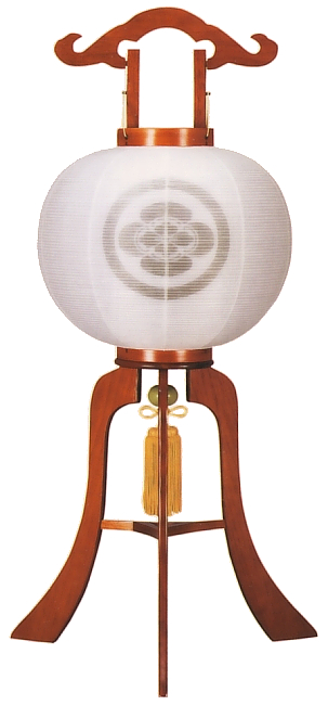 萩の香絹二重無地（木製・電気コード式）【家紋代込】