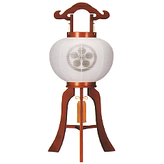 萩の香10号絹二重無地(木製・電気コード式)【家紋代込】