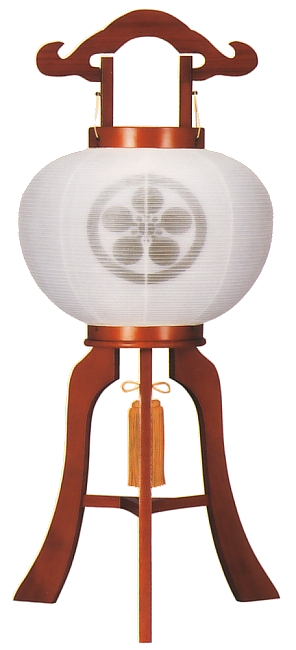 萩の香10号絹二重無地（木製・電気コード式）【家紋代込】