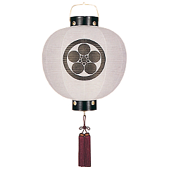 門提灯丸無地（木製・電池式）【家紋代込】