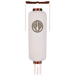 博多長木製ワイン塗紋天（木製・電気コード式）【家紋代込】