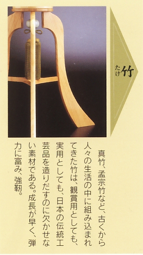 竹絹二重絵入（木製・電気コード式）